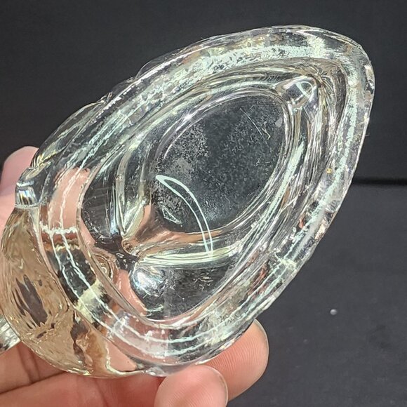 Vintage Clear Glass Duck Personal Ashtray Paperweight 4'' Collectible - Picture 4 of 7